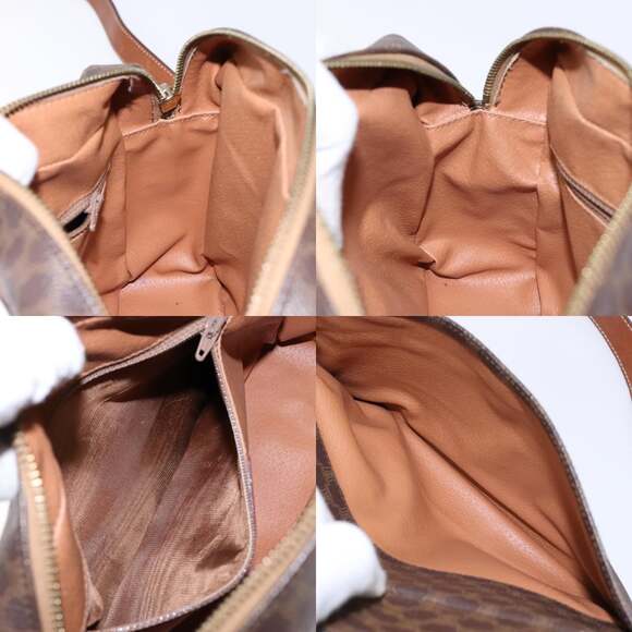 CELINE Macadam Canvas Shoulder Bag Pvc Brown Gold - Picture 12 of 12